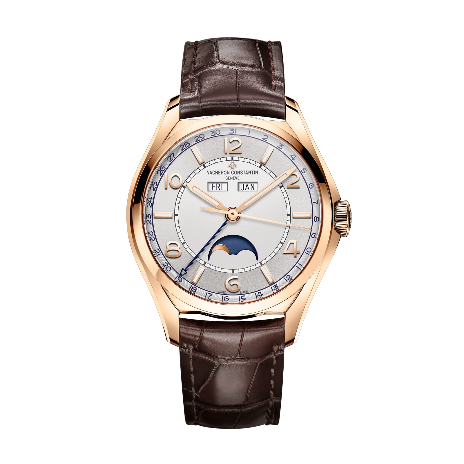Replica Watches Fake Vacheron Constantin Fiftysix complete calendar 40 MM PINK GOLD(1:1 replica)