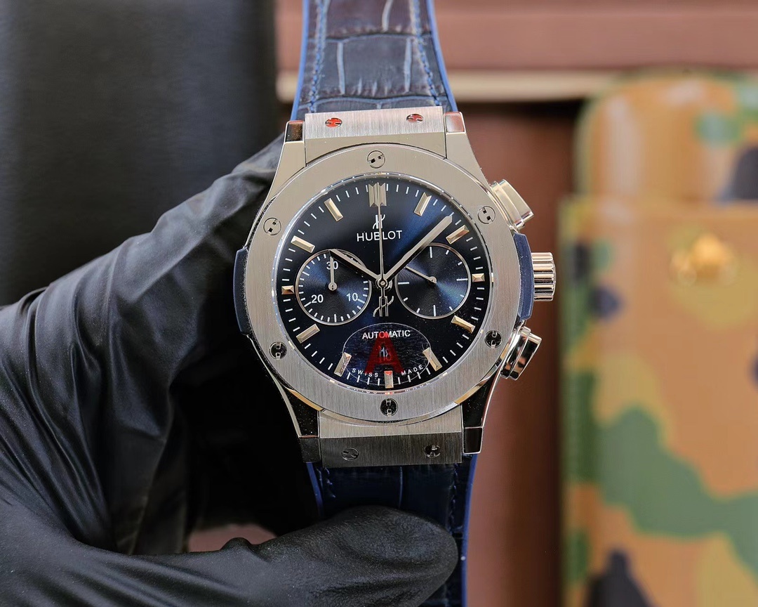 Hublot Classic Fusion Chronograph Titanium Blue Dial 45mm(1:1 replica)