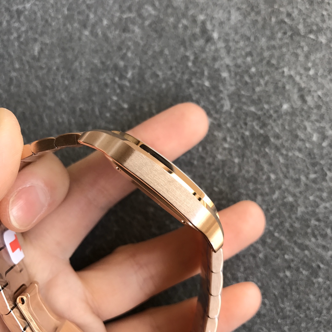 Fake cartier watch Santos large model mechanical movement Silver Dial Rose Gold WGSA0018(1:1 replica)