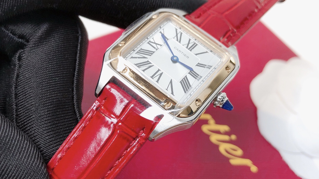 Santos Demoisell Santos Collection - Stainless Steel Mini Model Red(1:1 replica)