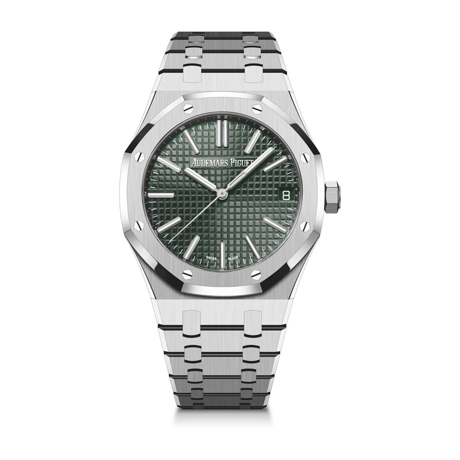 Audemars Piguet Replica Watch Royal Oak Selfwinding “50th Anniversary” 41mm Stainless Steel Green Dial 15510ST.OO.1320ST.04-ZF(1:1 replica)