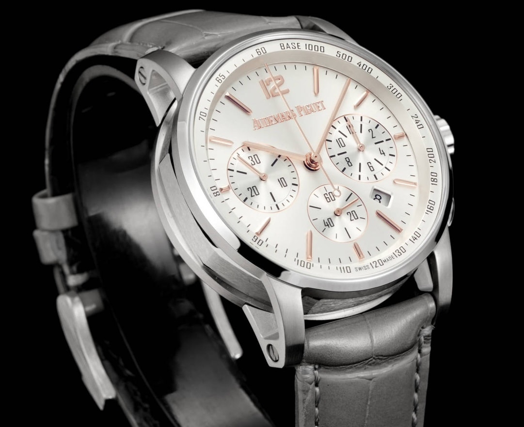 Audemars Piguet Replica Watch Code 11.59 Chronograph White/Rose Gold 41mm Grey Dial 26393CR.OO.A008KB.01 OMF(1:1 replica)