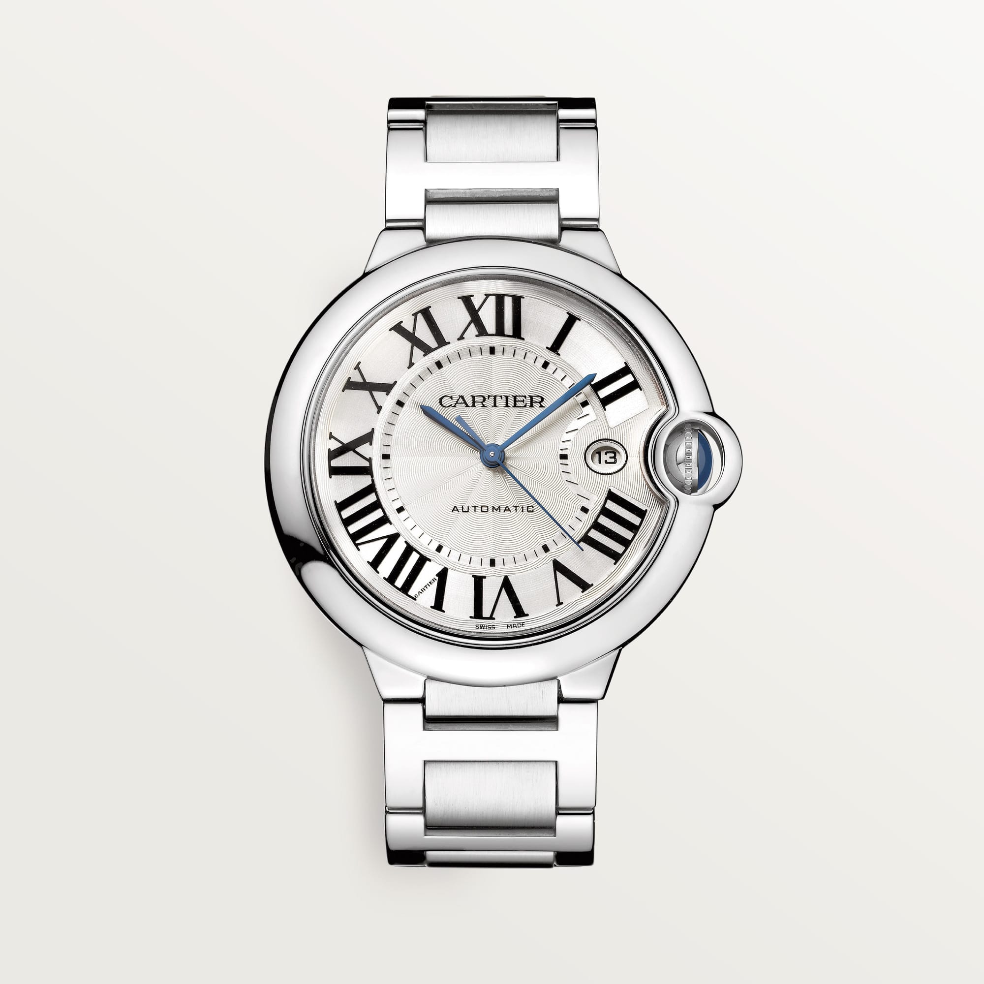 Cartier Ballon Bleu de Fake Cartier Watch 42mm Silver Dial Stainless Steel WSBB0049(1:1 replica)