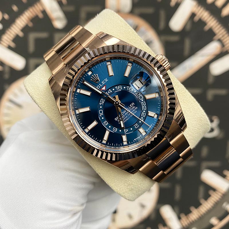Sky-Dweller 18k Everose Gold Men's Watch 336935-0001(1:1 replica)