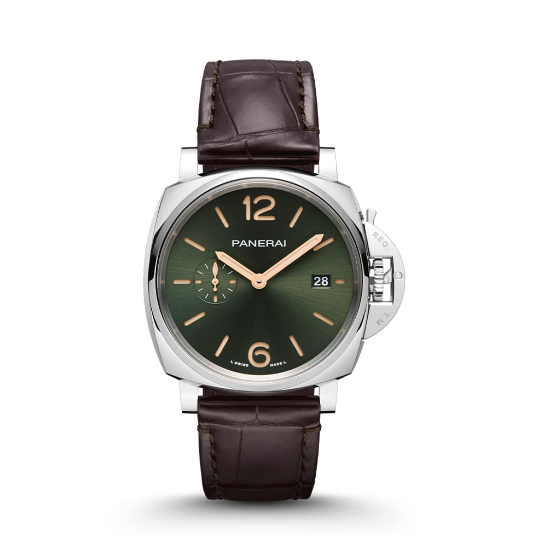 Panerai Replica Watches Luminor Due Platinumtech 42mm Green Dial PAM01329 VSF(1:1 replica)