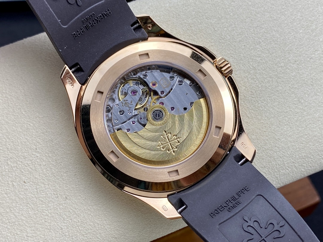 Fake Patek Philippe Replica Watch Aquanaut Date Sweep Seconds Rose Gold Brown Dial 5167R-001 3KF(1:1 replica)