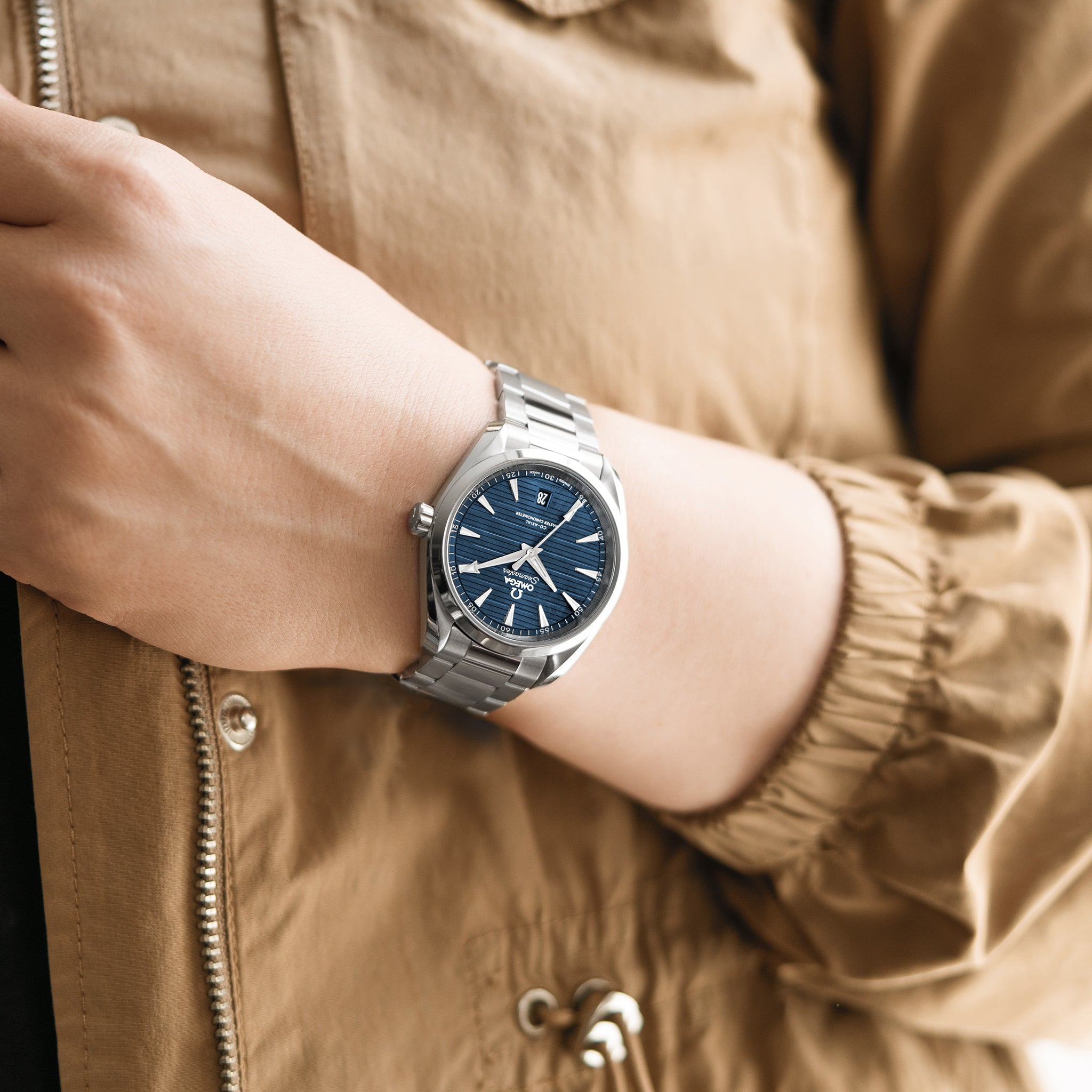 Seamaster Aqua Terra 150m Co-Axial Master Chronometer 38mm Blue Dial On Bracelet(1:1 replica)