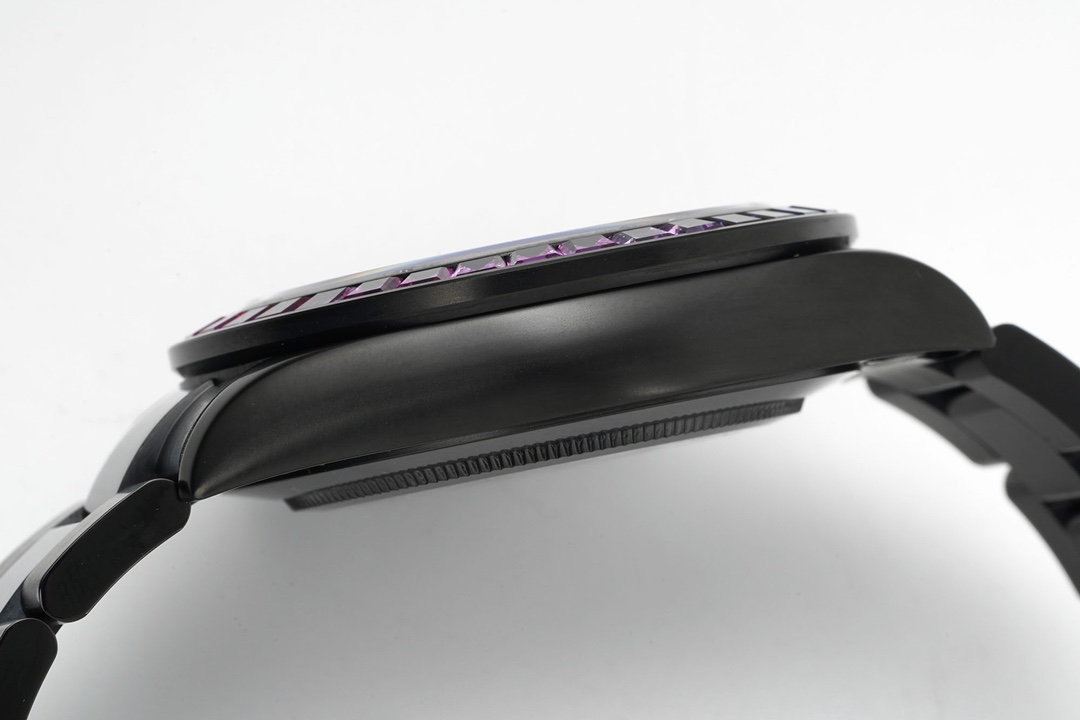 Rolex Daytona Blaken with Black DLC Coating - Modified Rainbow Diamond - Black(1:1 replica)