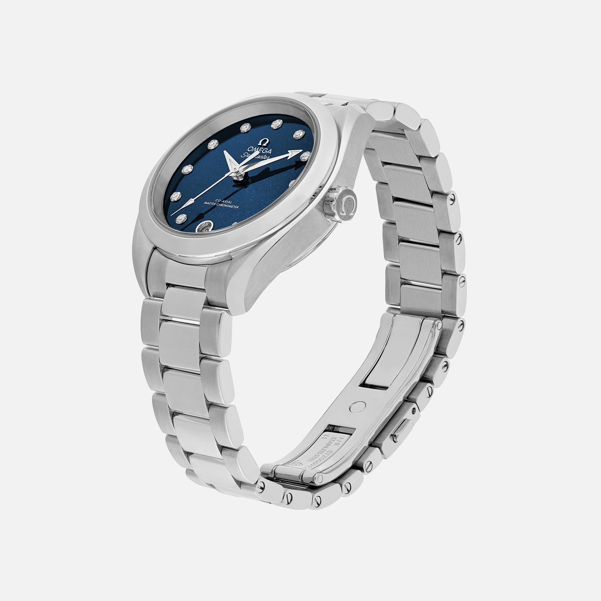 Seamaster Aqua Terra 150M Co-Axial Master Chronometer 34mm Blue Dial With Diamonds(1:1 replica)