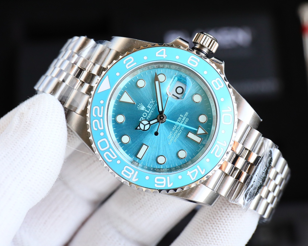 Blaken Rolex GMT-Master II Stainless Steel 40mm Tiffany Blue Watch 126710BLNR(1:1 replica)
