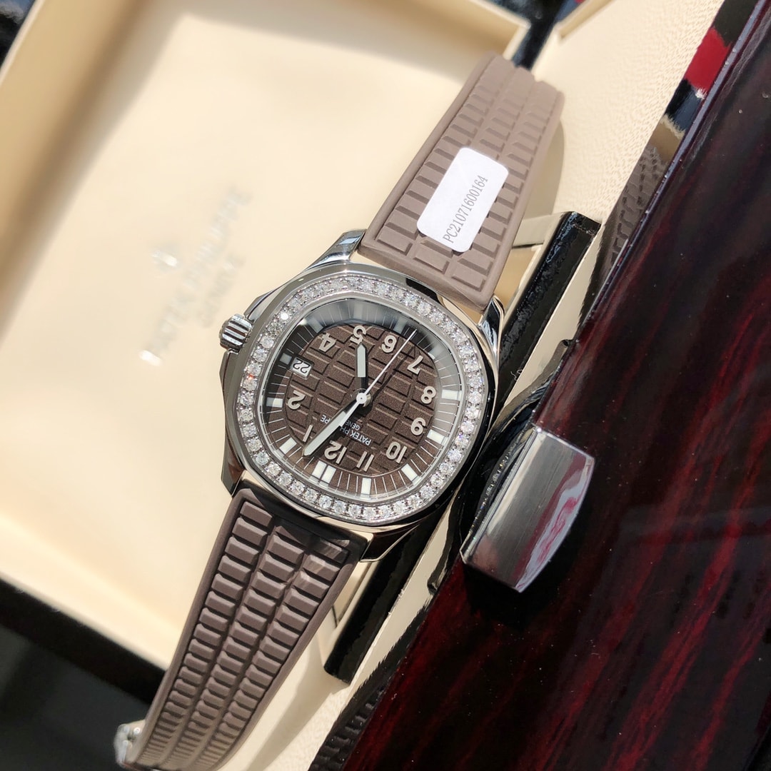Fake Patek Philippe Replica Watch Aquanaut Ladies Stainless Steel Brown Dial 5067A-023 TWF(1:1 replica)