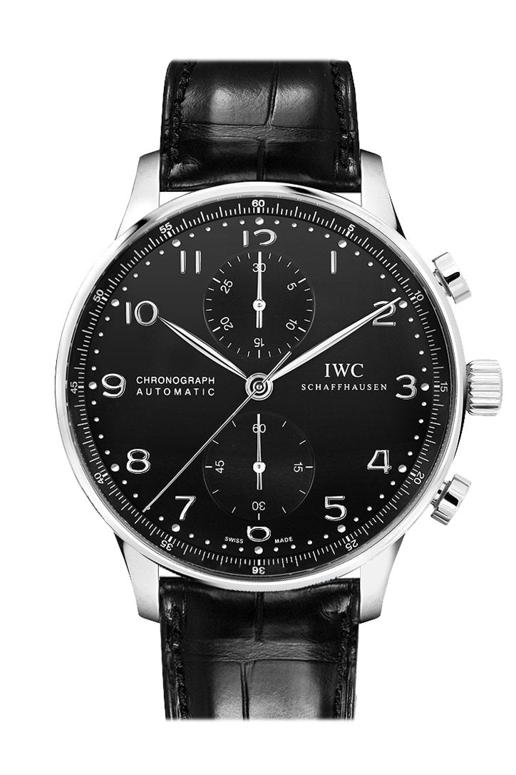 IWC Portuguese Automatic Chronograph Black Dial Men's Watch IW371447(1:1 replica)