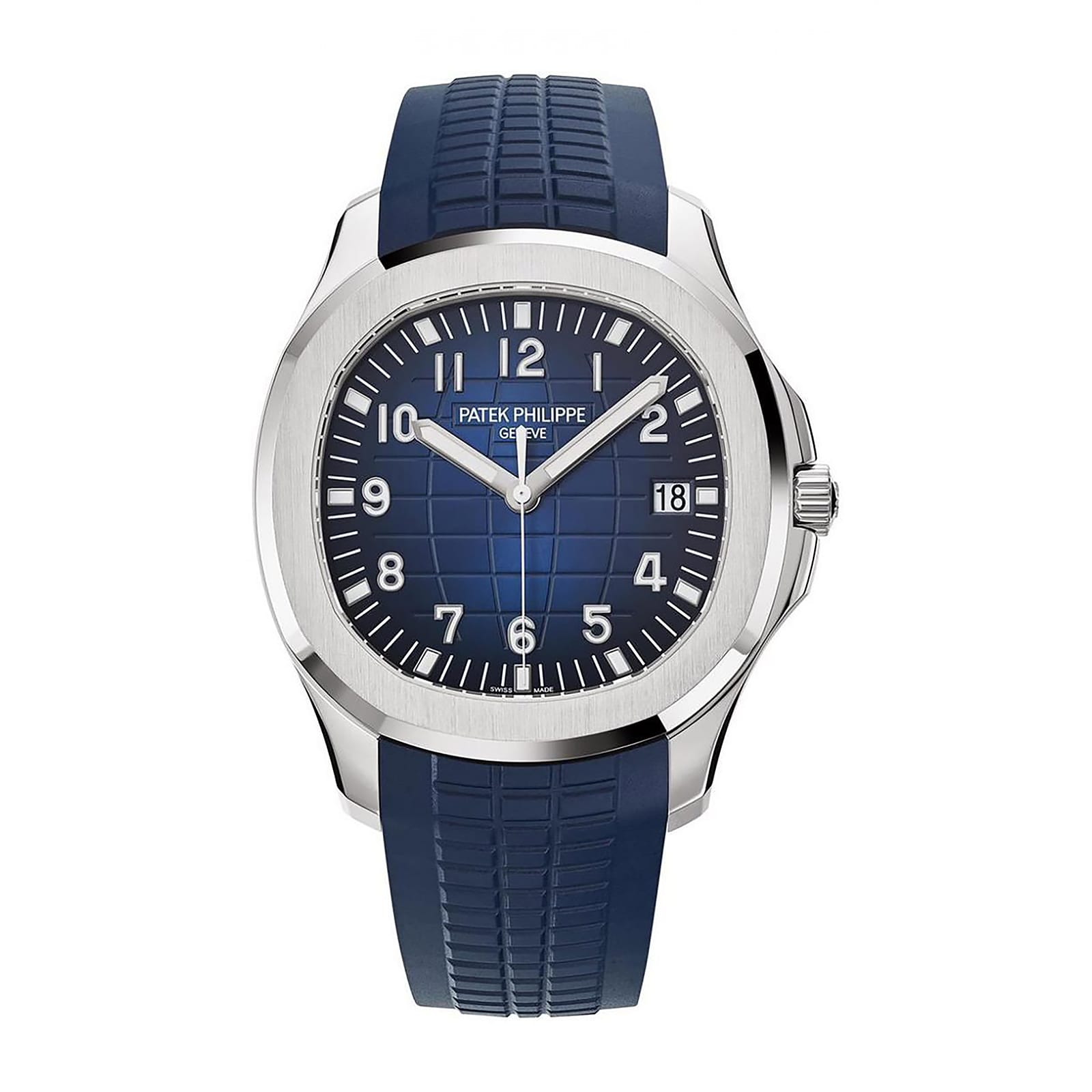 Fake Patek Philippe Replica Watch Aquanaut “Jumbo” White Gold Blue Dial 5168G-001 3KF(1:1 replica)