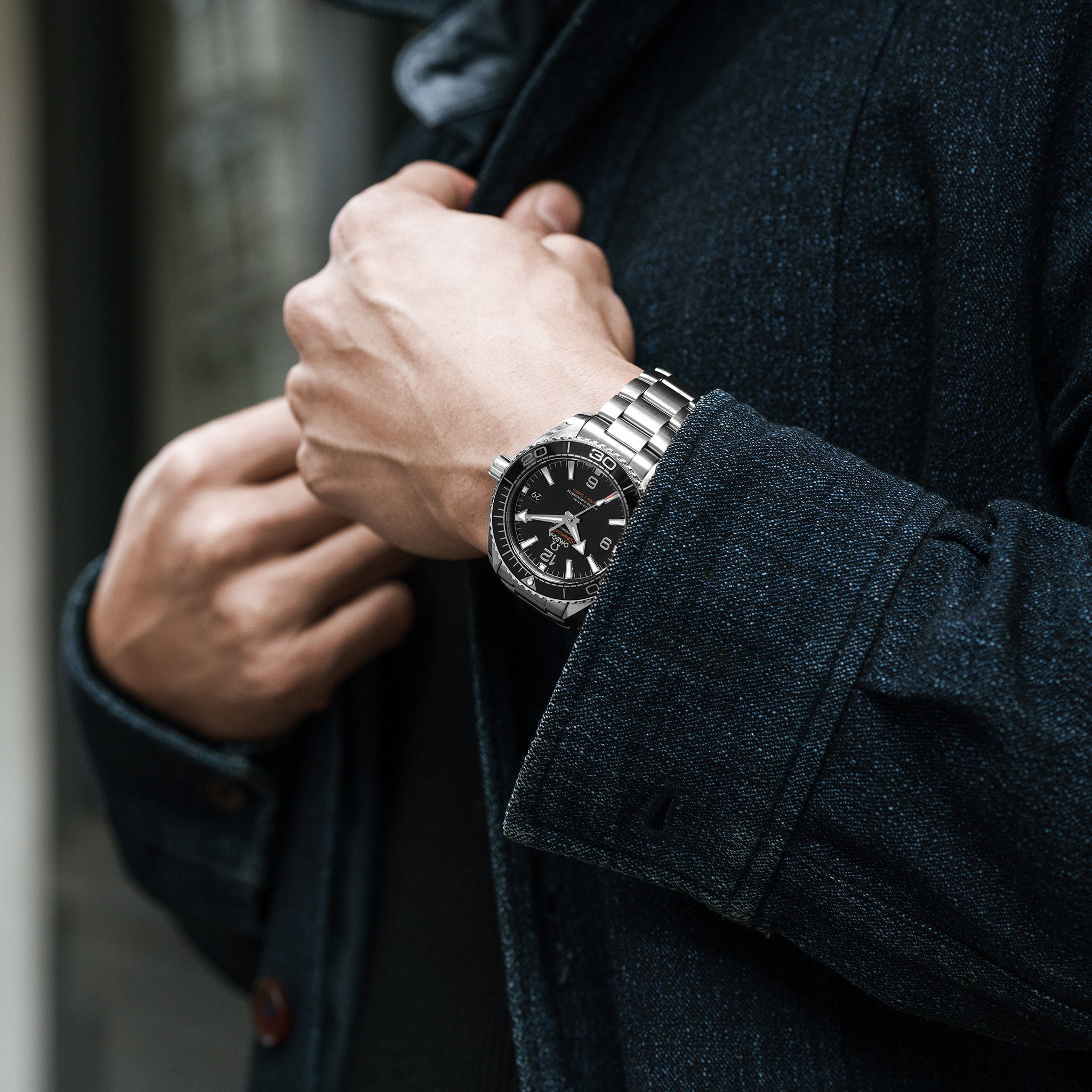 Seamaster Planet Ocean 600M Co-Axial Master Chronometer 39.5mm Black Dial On Bracelet(1:1 replica)