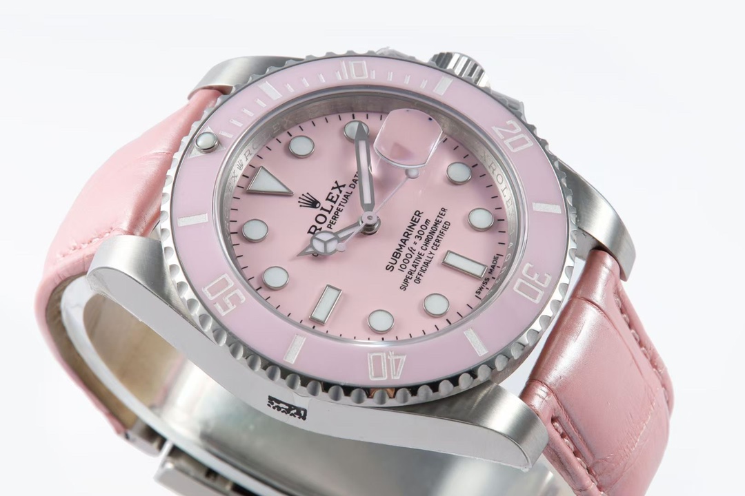 Rolex Submariner - Women's Pink - 40MM - Leather(1:1 replica)