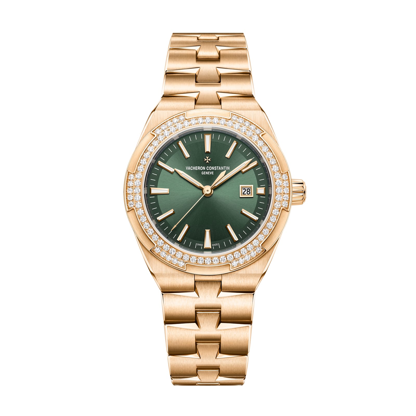 Replica Watches Fake Vacheron Constantin Overseas self-winding 35 MM PINK GOLD(1:1 replica)