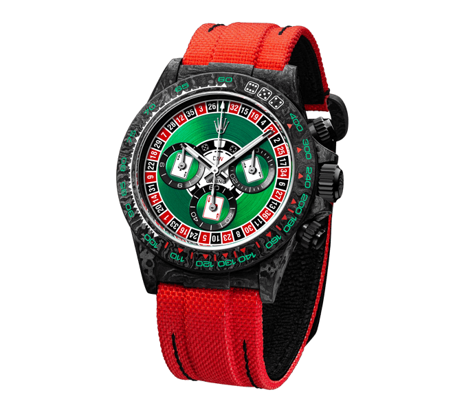 ROLEX Diw Daytona carbon lucky player (casino) 40mm oyster black(1:1 replica)