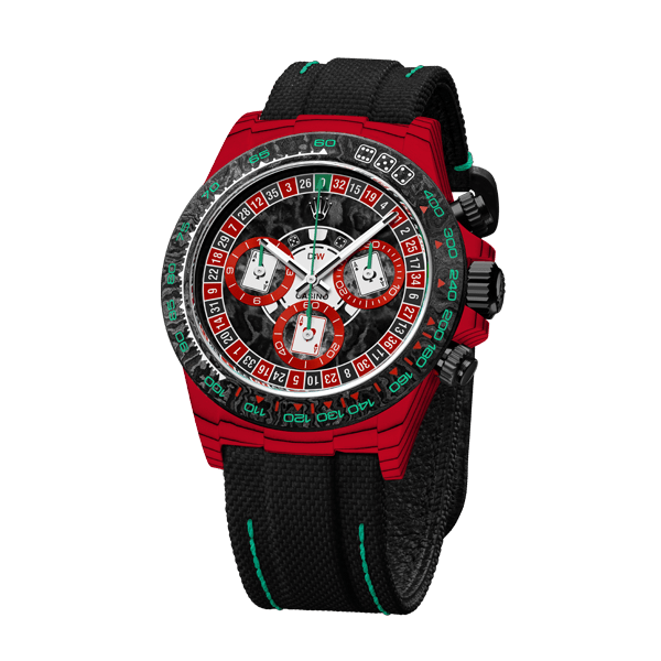 ROLEX Diw Daytona quartz fiber lucky player 3 (casino v.3) 40mm red quartz(1:1 replica)