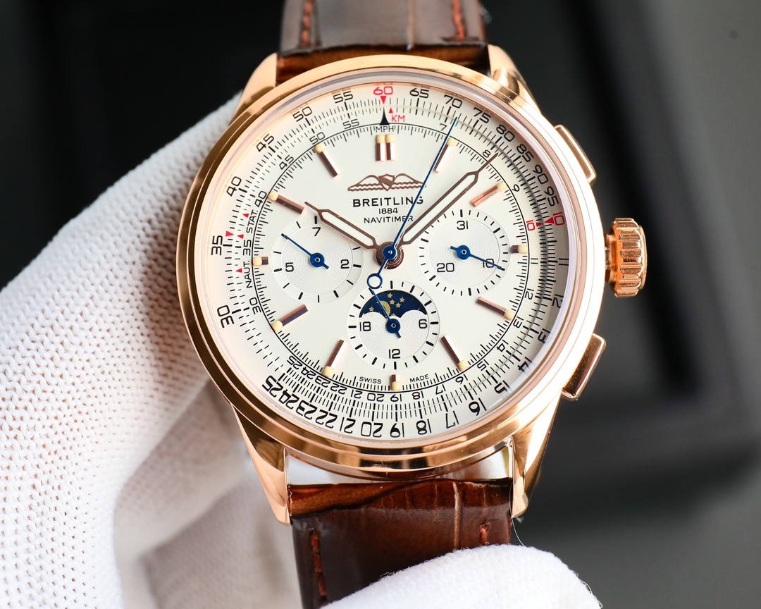 BREITLING, REF. RB2510, PREMIER B25 DATORA 42, 18K PINK GOLD(1:1 replica)