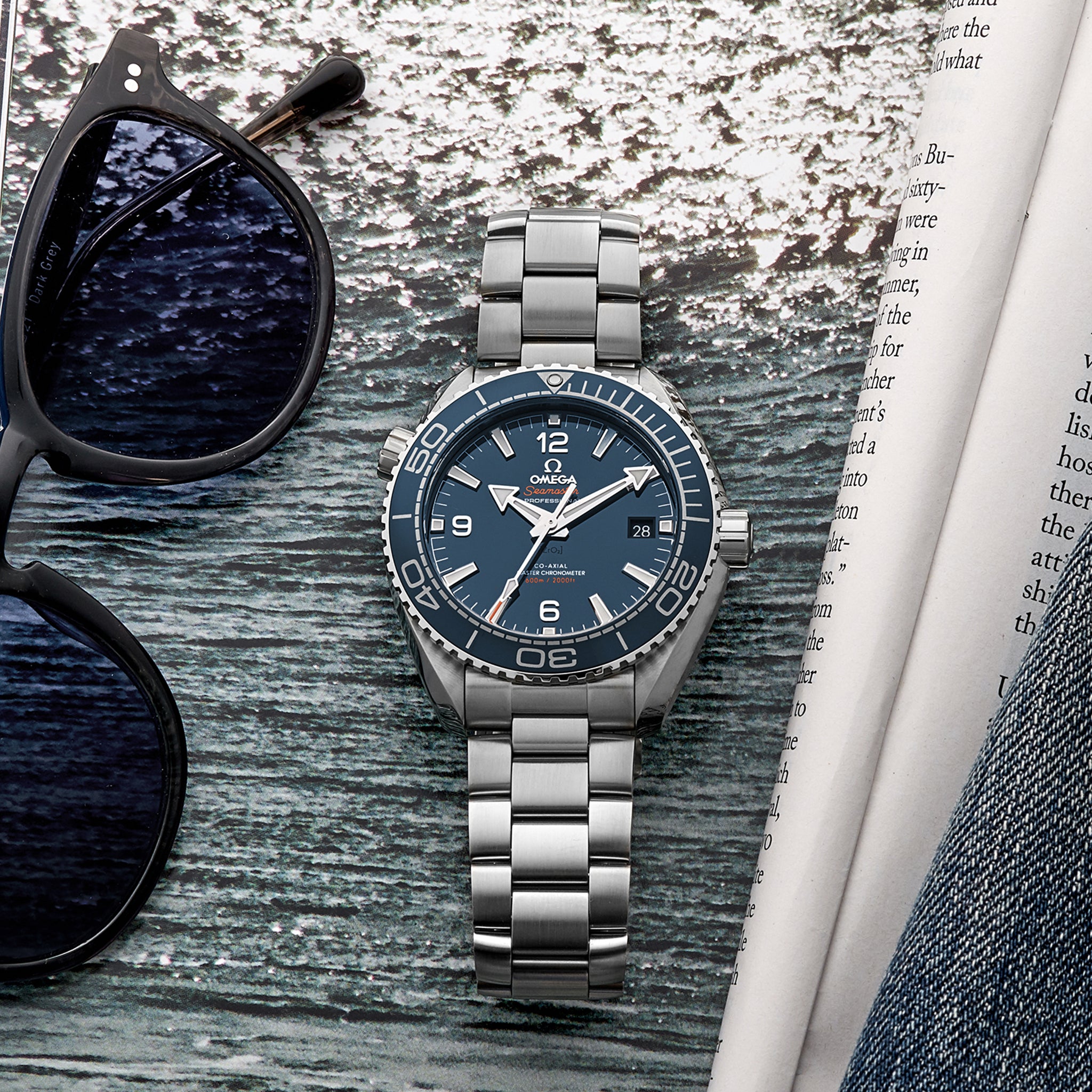 Seamaster Planet Ocean 600M Co-Axial Master Chronometer 43.5mm Blue Dial On Bracelet(1:1 replica)