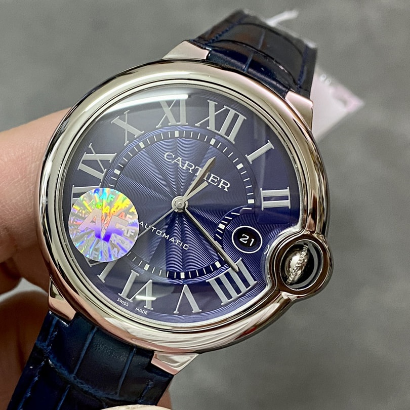 Cartier Ballon Bleu de Fake Cartier Watch Stainless Steel 42mm Blue Dial WSBB0027(1:1 replica)