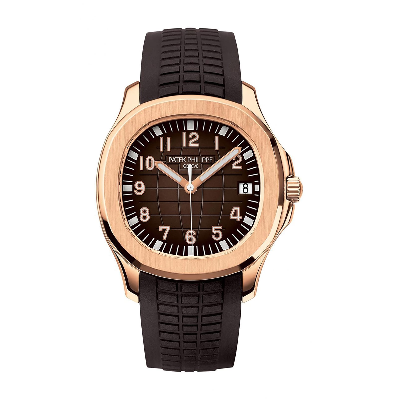 Fake Patek Philippe Replica Watch Aquanaut Date Sweep Seconds Rose Gold Brown Dial 5167R-001 3KF(1:1 replica)