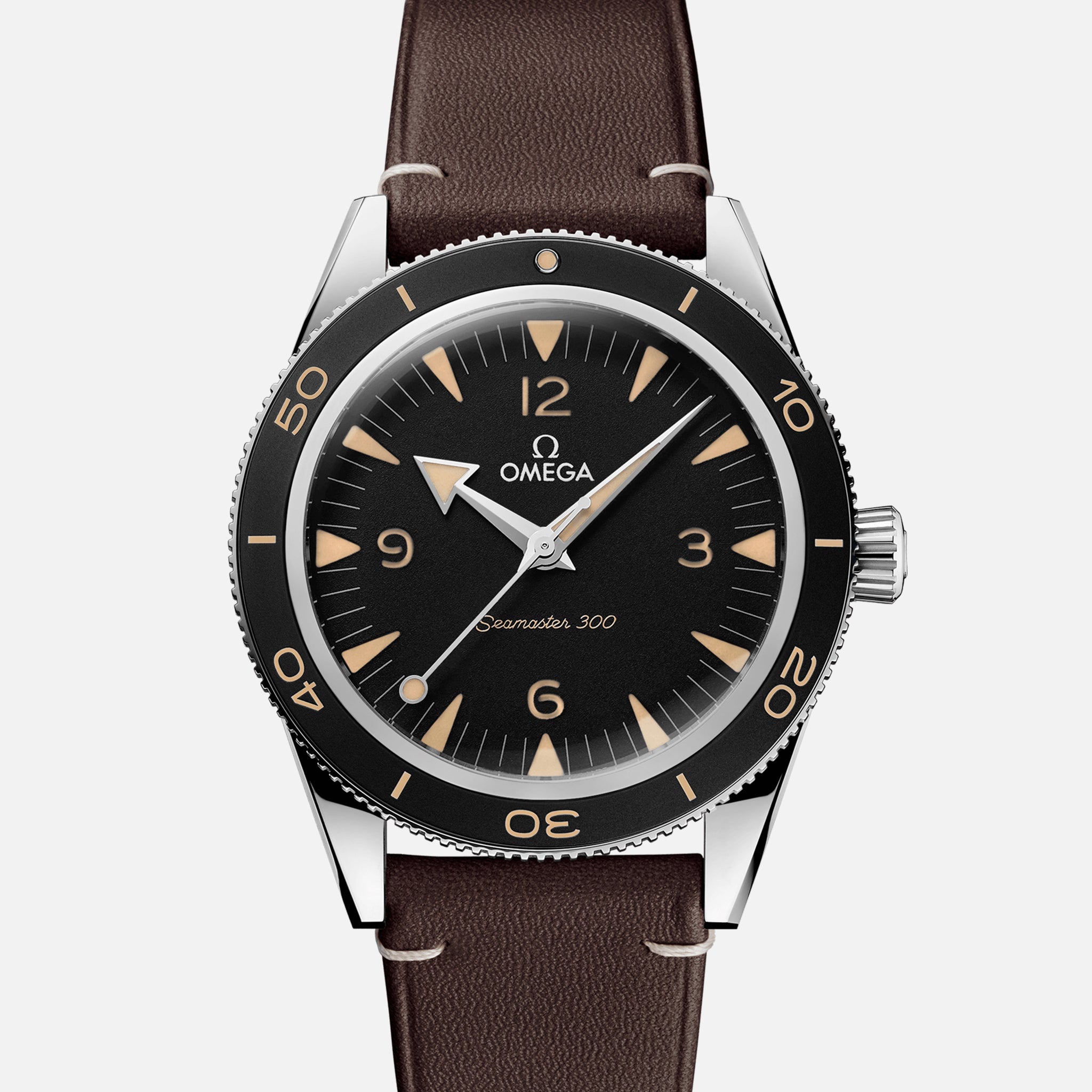 Seamaster 300 Co-Axial Master Chronometer 41mm Black Dial On Strap(1:1 replica)