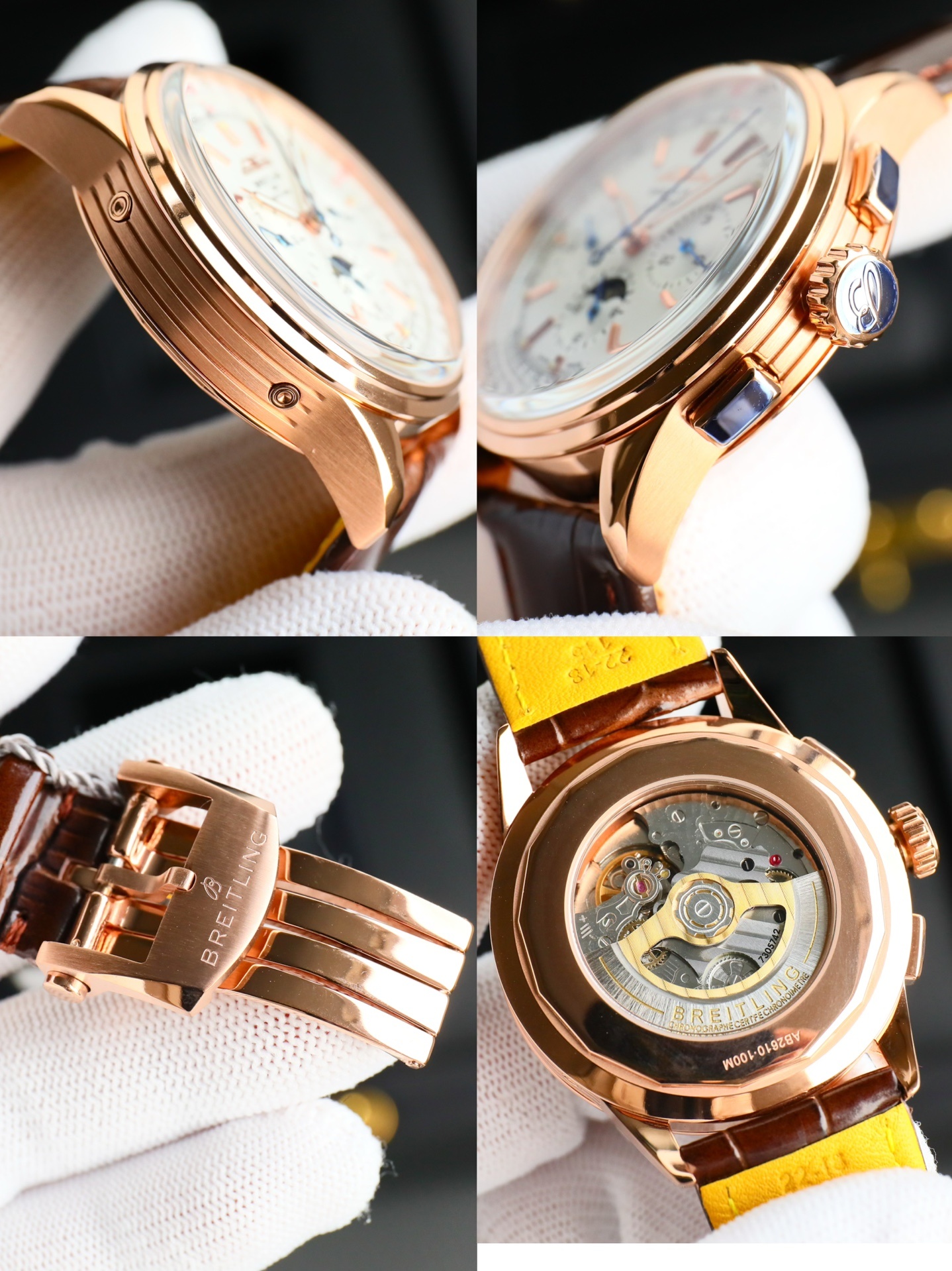 BREITLING, REF. RB2510, PREMIER B25 DATORA 42, 18K PINK GOLD(1:1 replica)