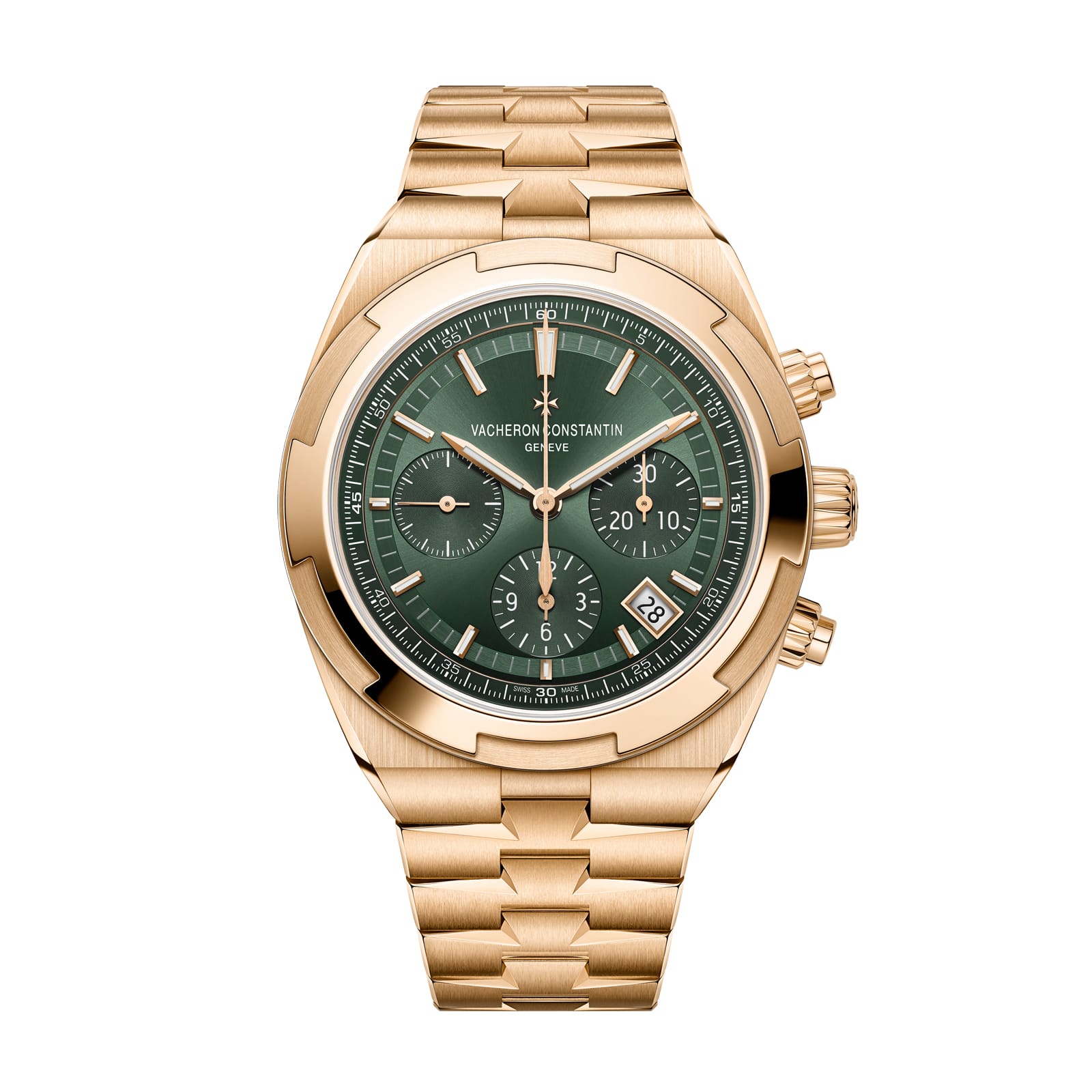 Fake Vacheron Constantin Replica Watch Overseas chronograph 42.5 MM PINK GOLD 5520V/210R-B966 TWF(1:1 replica)