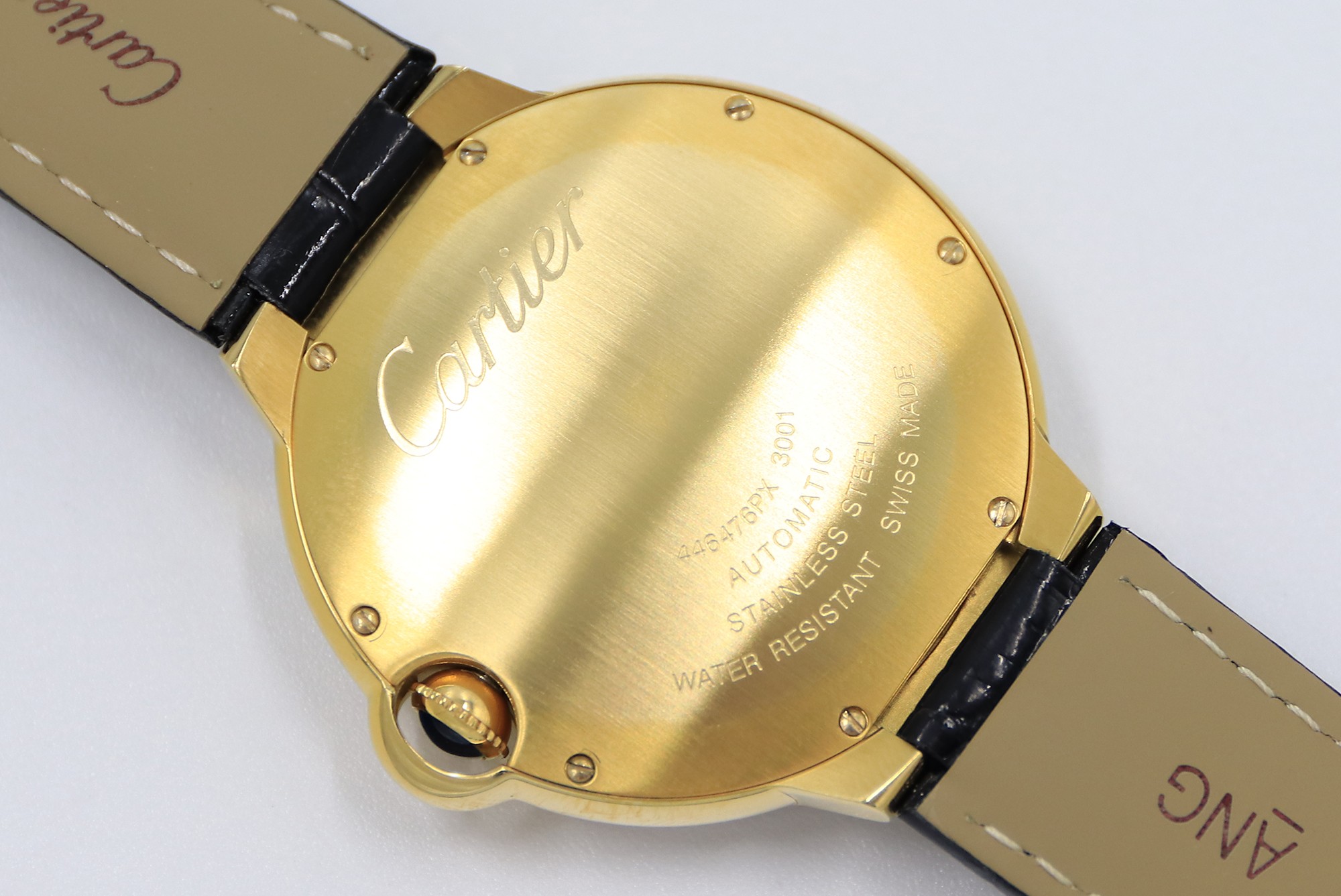 Cartier Blue Balloon Square Diamonds Sky Star Watch - Gold - Leather(1:1 replica)