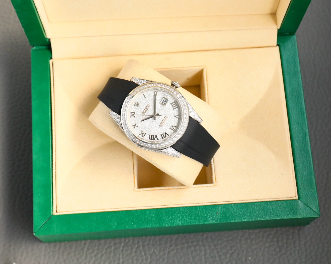 Rolex Logbook Full Luxury Style - Brilliant Roman Dial - 18k Nano-Technology 41MM - White(1:1 replica)