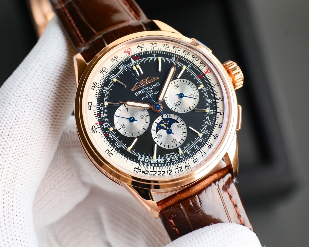 BREITLING, REF. RB2510, PREMIER B25 DATORA 42, 18K PINK GOLD(1:1 replica)