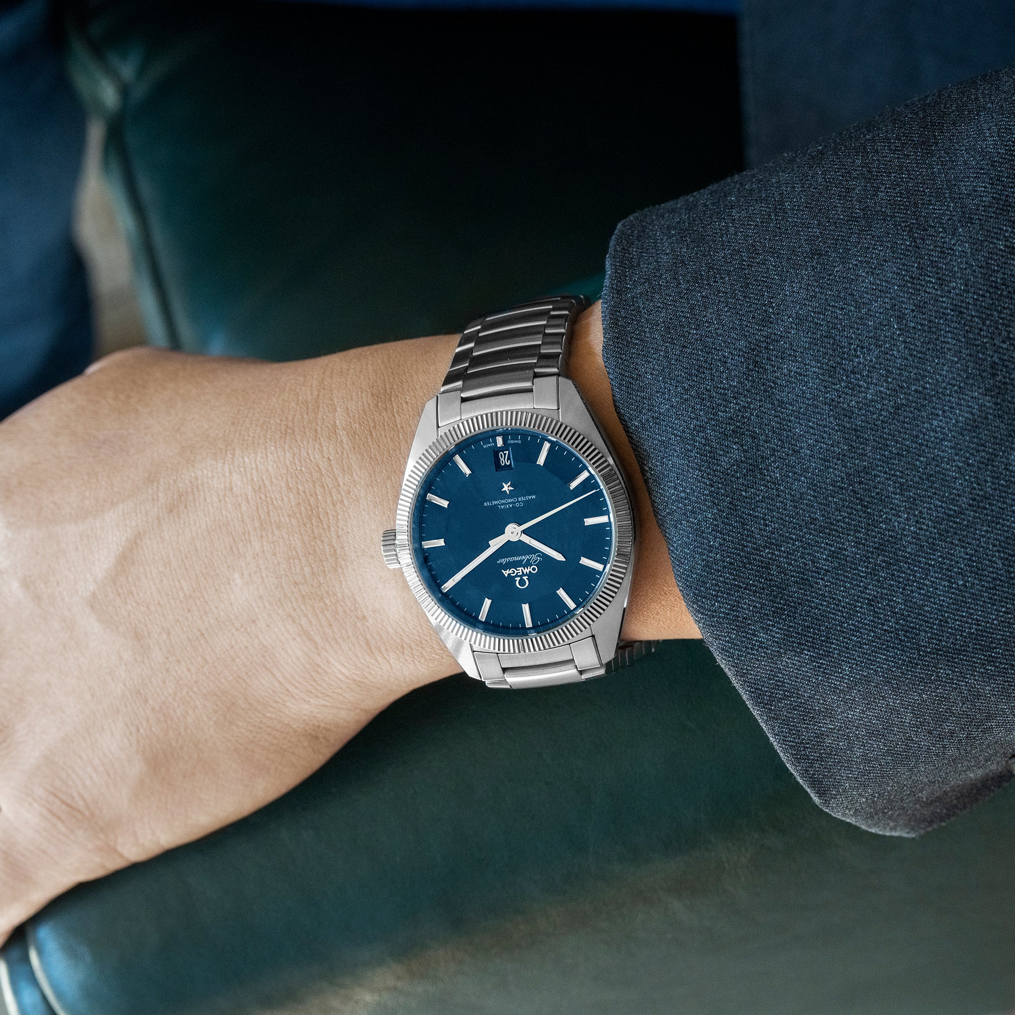 Constellation Globemaster Co-Axial Master Chronometer 39mm Blue Dial(1:1 replica)