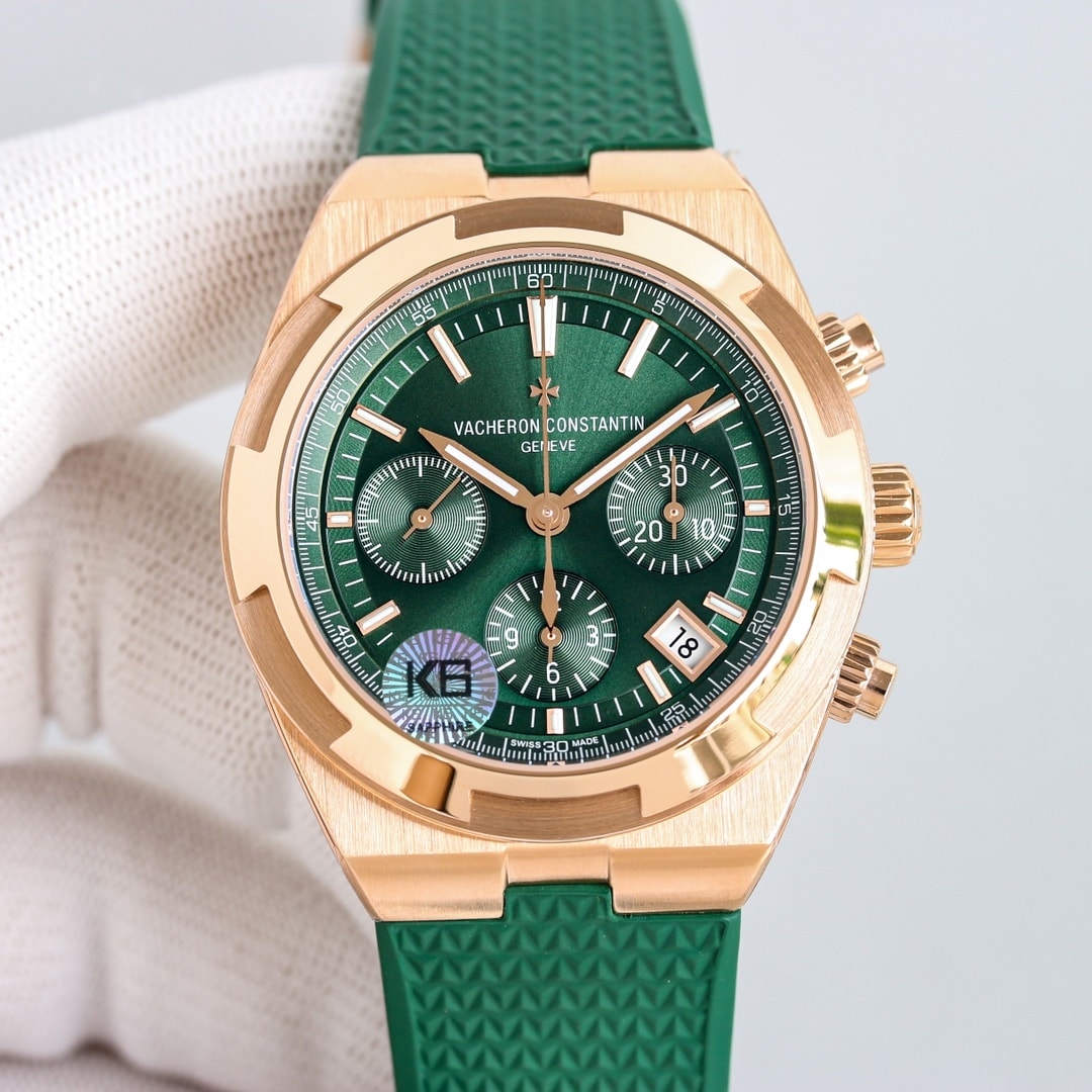 Fake Vacheron Constantin Replica Watch Overseas chronograph 42.5 MM PINK GOLD 5520V/210R-B966 TWF(1:1 replica)