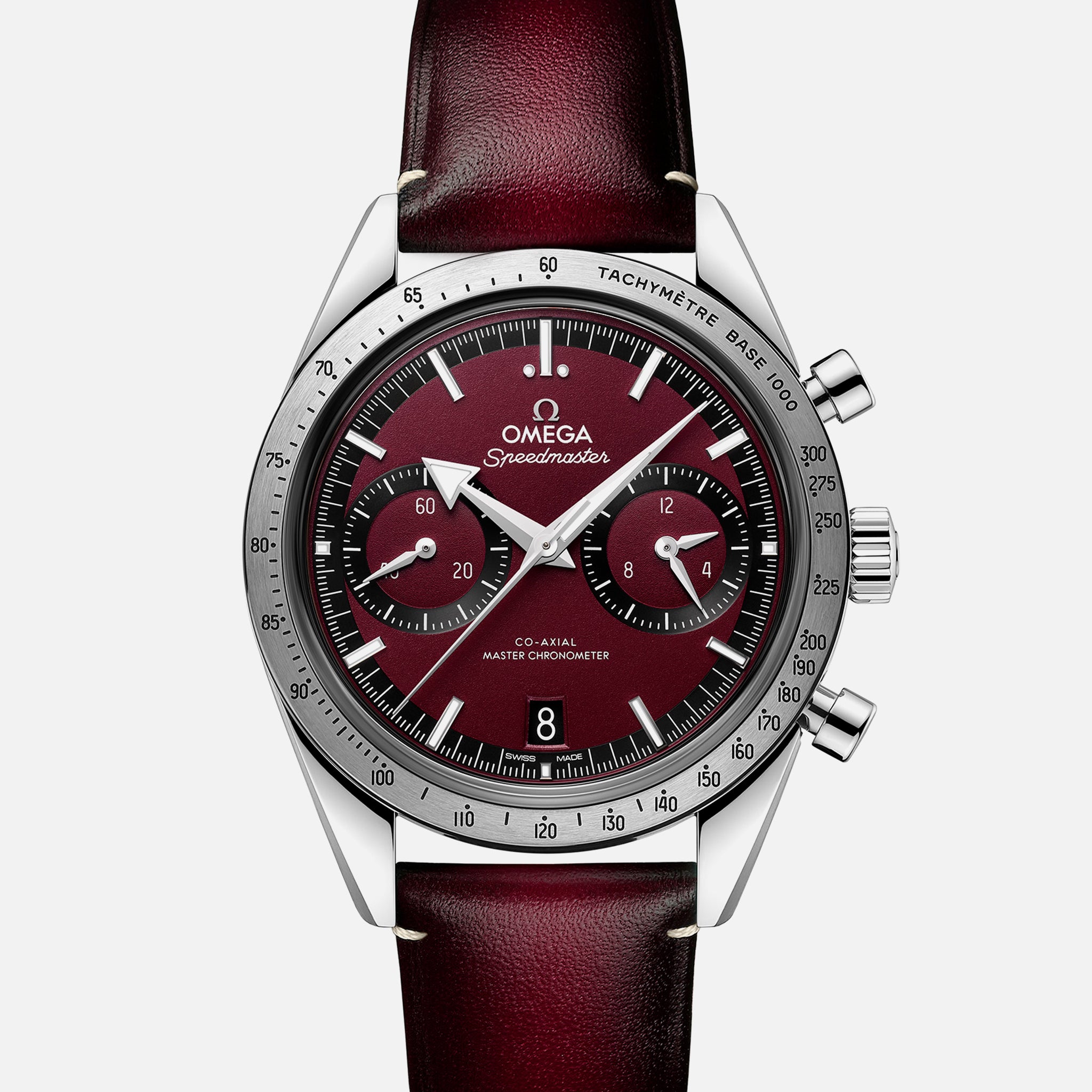 Speedmaster '57 Co-Axial Master Chronometer 40.5mm Burgundy Dial On Strap(1:1 replica)