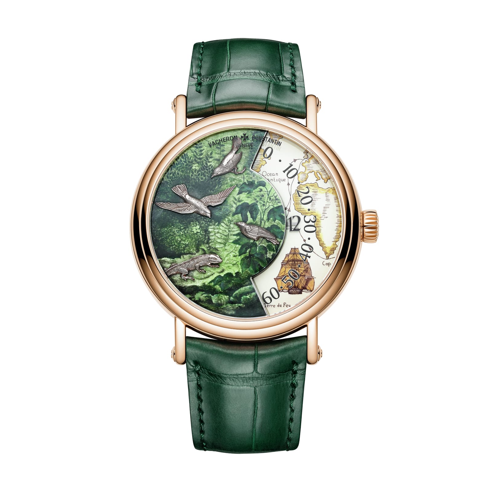 Replica Watches Fake Vacheron Constantin Metiers d'Art Tribute to Explorer Naturalists – Cape of Good Hope Limited edition 41 MM PINK GOLD(1:1 replica)