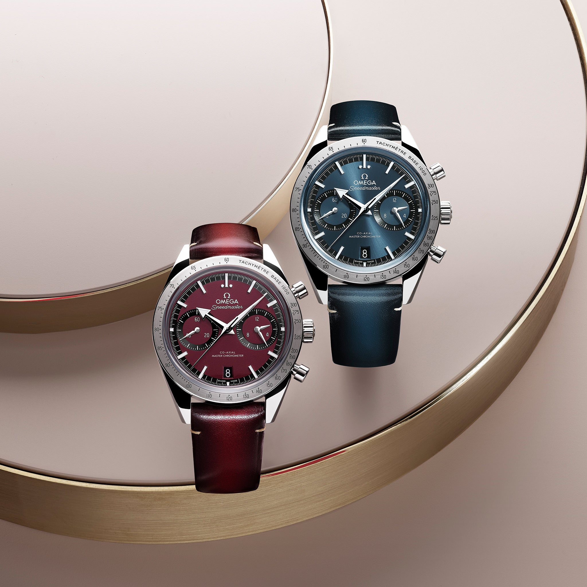 Speedmaster '57 Co-Axial Master Chronometer 40.5mm Burgundy Dial On Strap(1:1 replica)