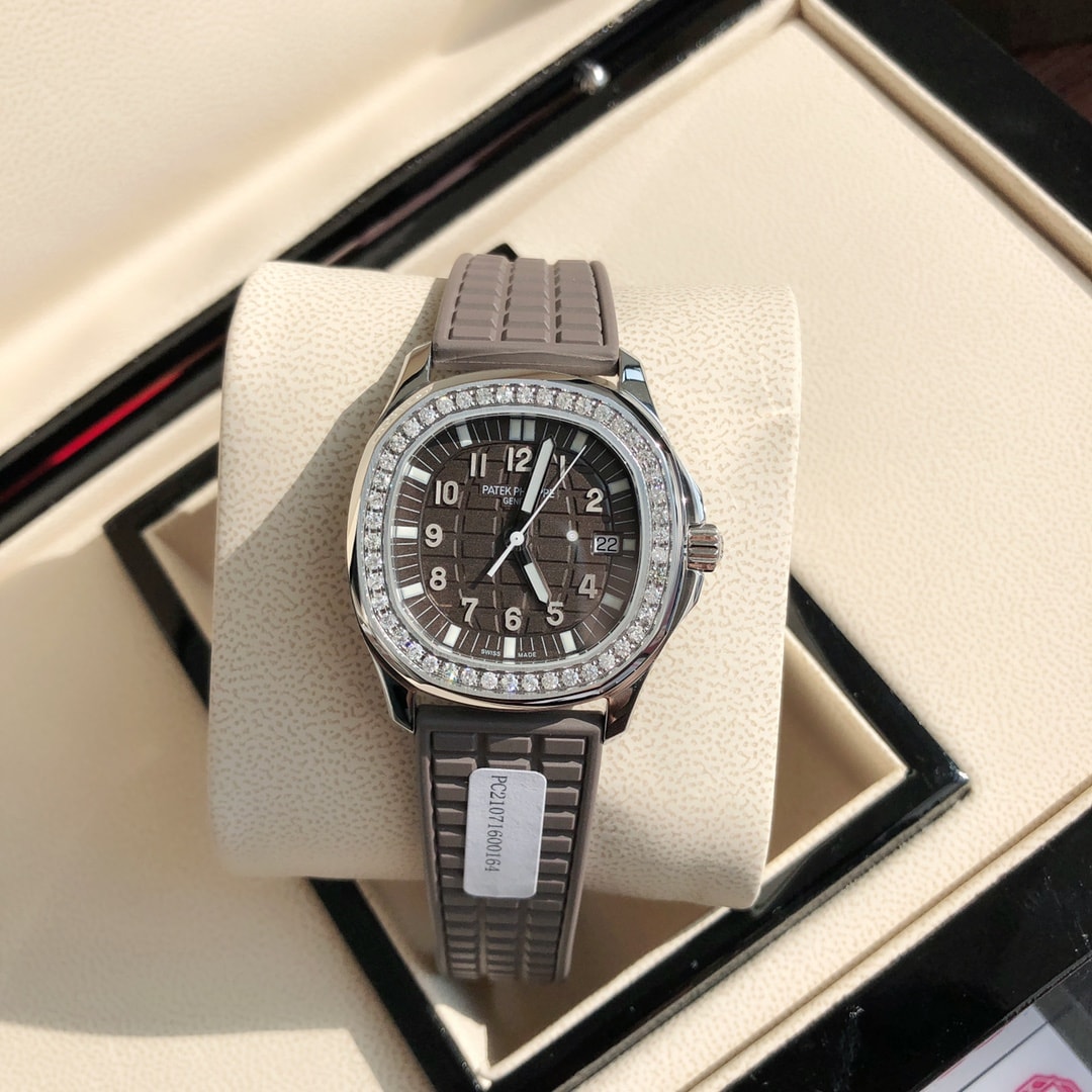 Fake Patek Philippe Replica Watch Aquanaut Ladies Stainless Steel Brown Dial 5067A-023 TWF(1:1 replica)