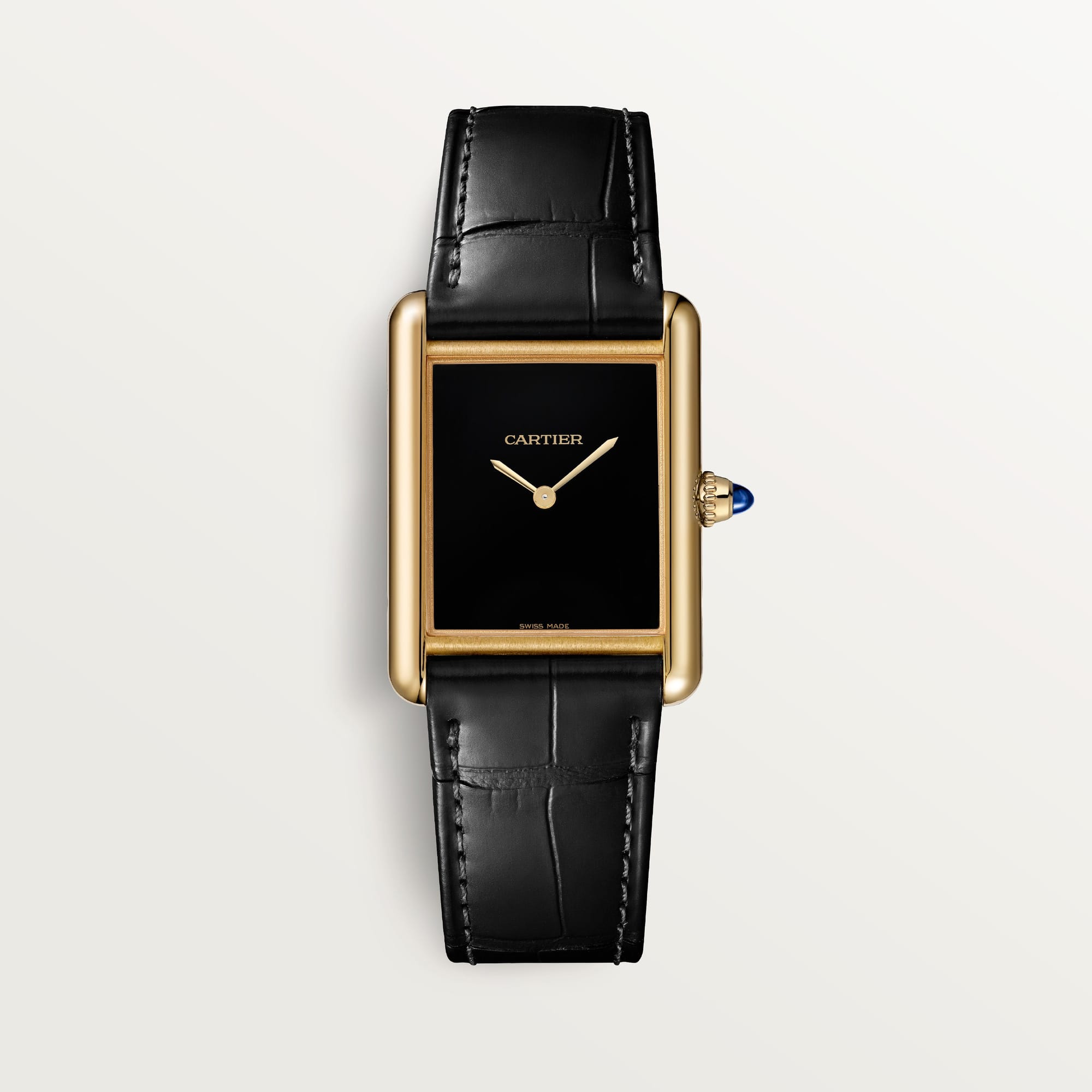 Tank Louis fake cartier watch large model Manufacture mechanical movement with manual winding(1:1 replica)