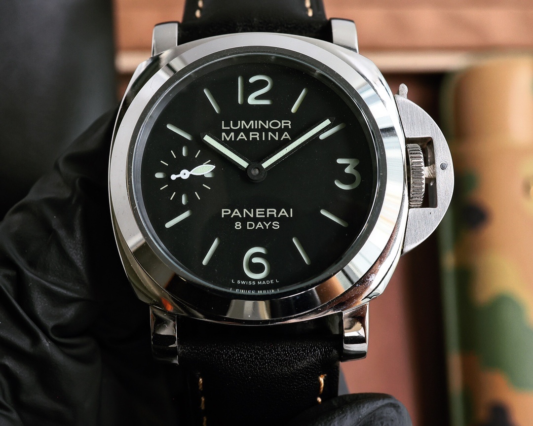 Panerai Luminor Marina 8 Days Manual-winding Black Dial 44 mm Men's Watch PAM00510(1:1 replica)
