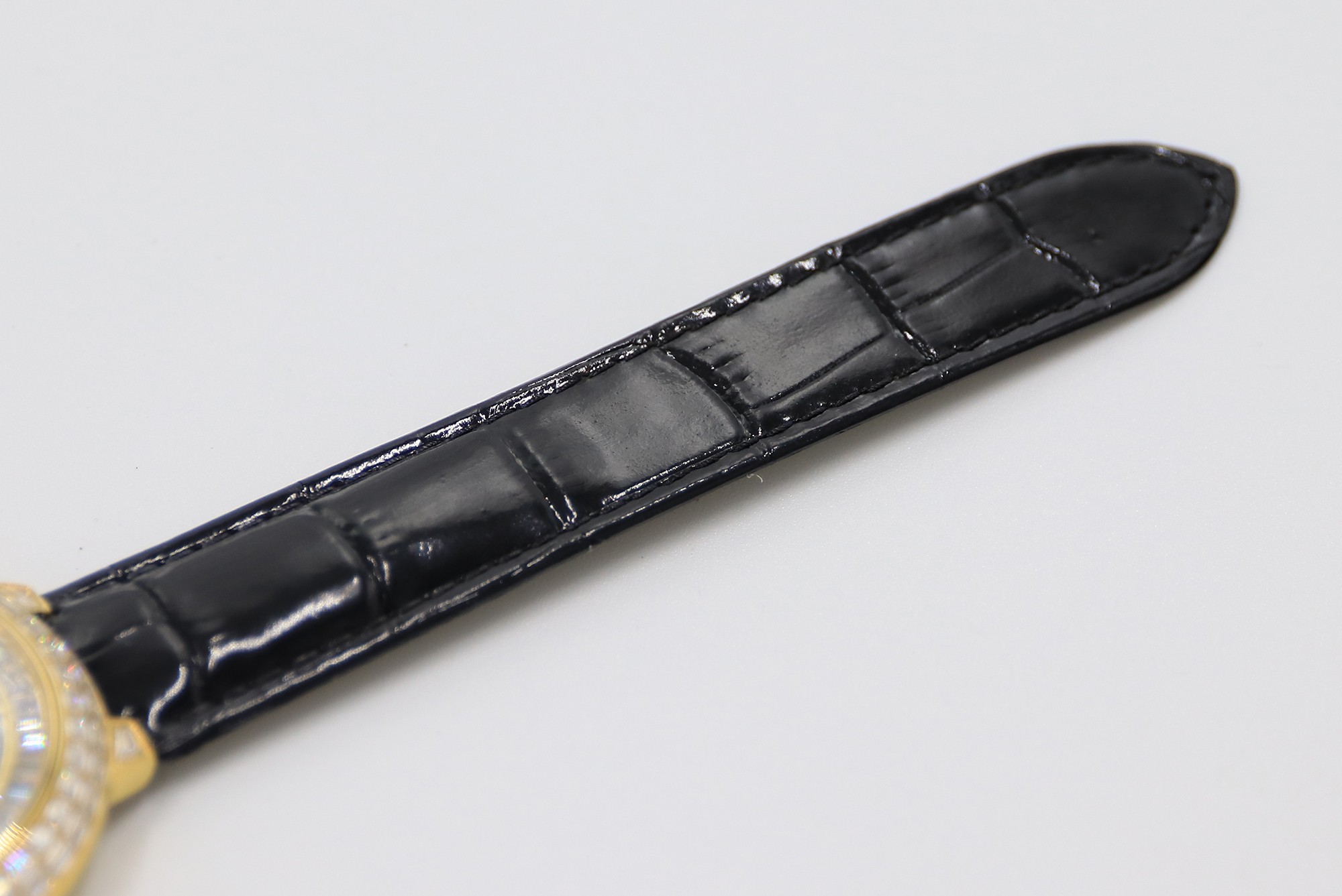 Cartier Blue Balloon Square Diamonds Sky Star Watch - Gold - Leather(1:1 replica)