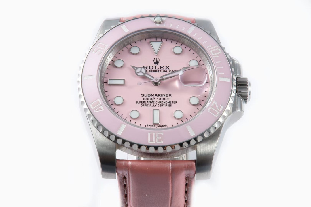 Rolex Submariner - Women's Pink - 40MM - Leather(1:1 replica)