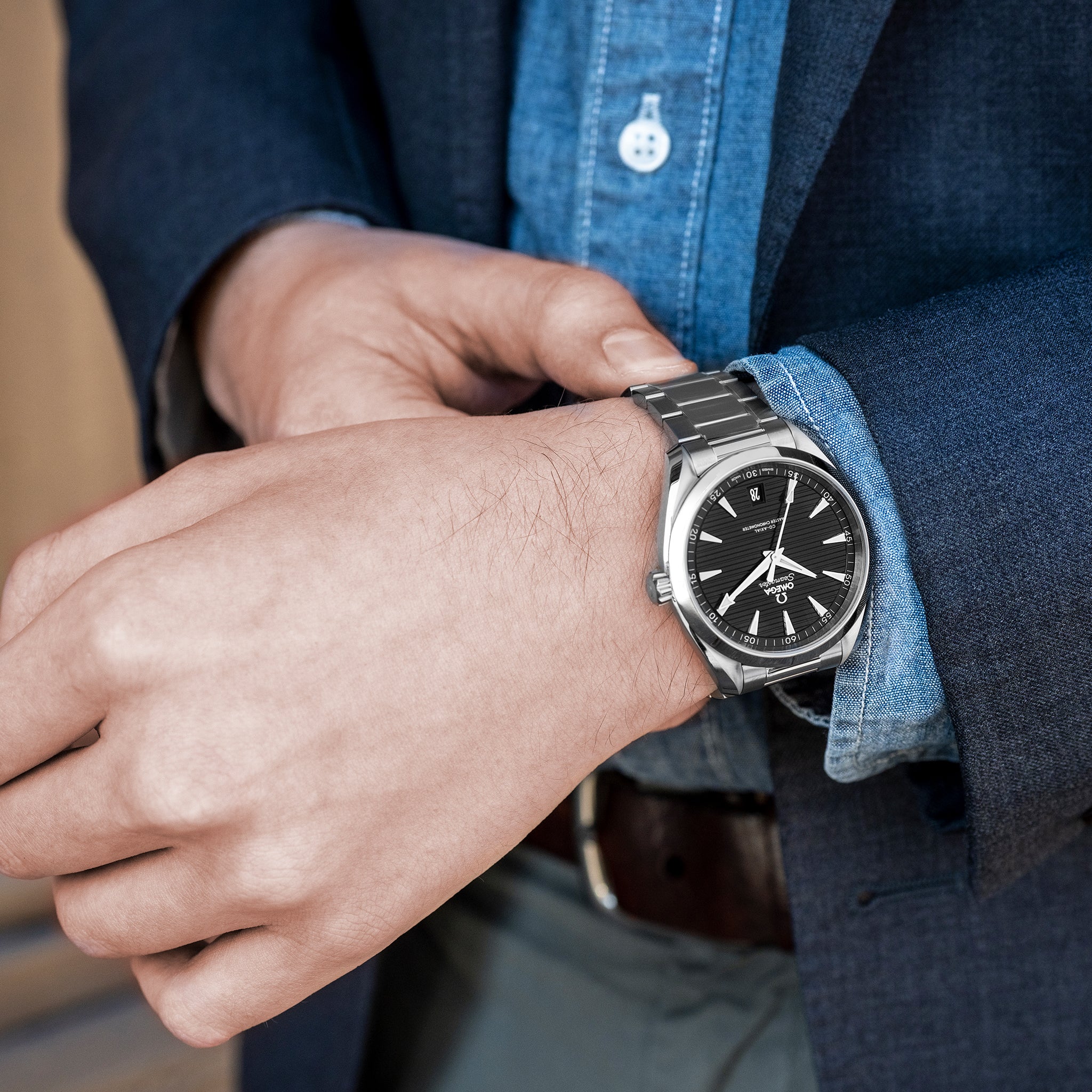 Seamaster Aqua Terra 150M Co-Axial Master Chronometer 41mm Black Dial On Bracelet(1:1 replica)