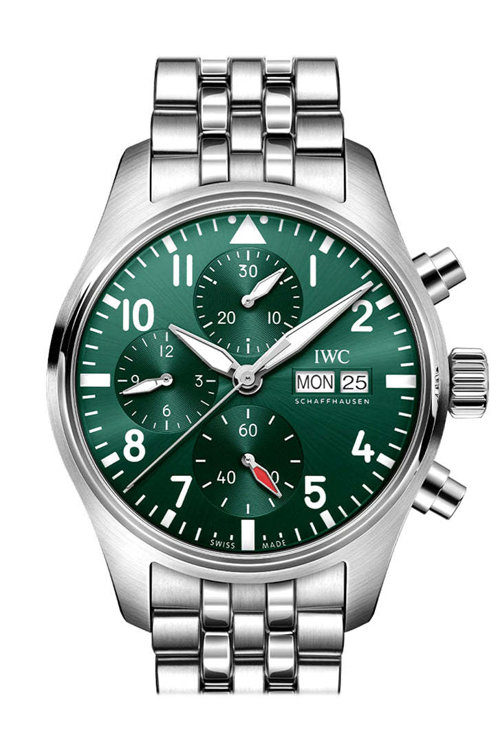 IWC Pilot Chronogragh Green Dial Watch IW388104(12A-Armband)Philipp Huenersdorf(1:1 replica)