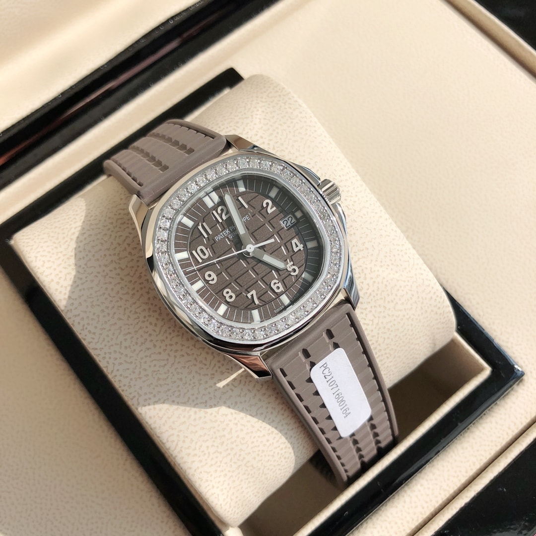 Fake Patek Philippe Replica Watch Aquanaut Ladies Stainless Steel Brown Dial 5067A-023 TWF(1:1 replica)