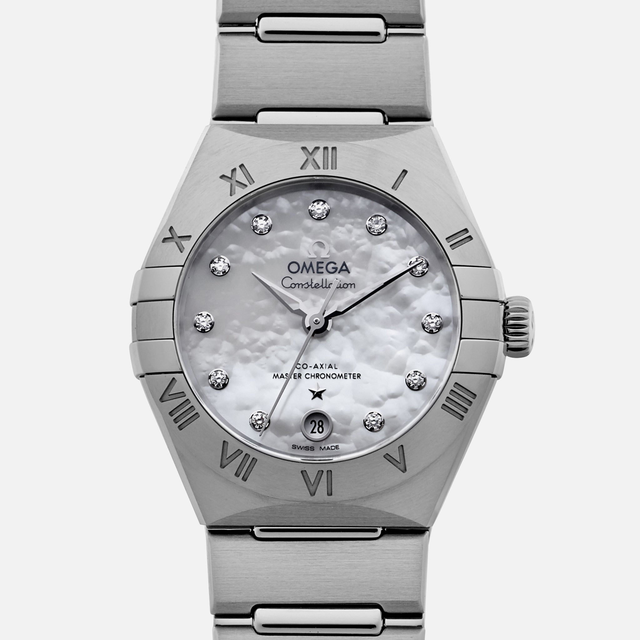 Constellation Co-Axial Master Chronometer 29mm Stainless Steel With Diamonds(1:1 replica)