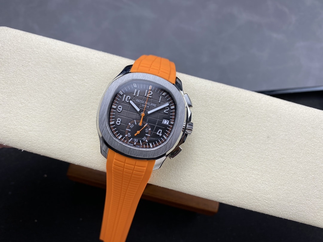 Fake Patek Philippe Replica Watch Aquanaut Chronograph Stainless Steel Black Dial 5968A-001 GRF(1:1 replica)