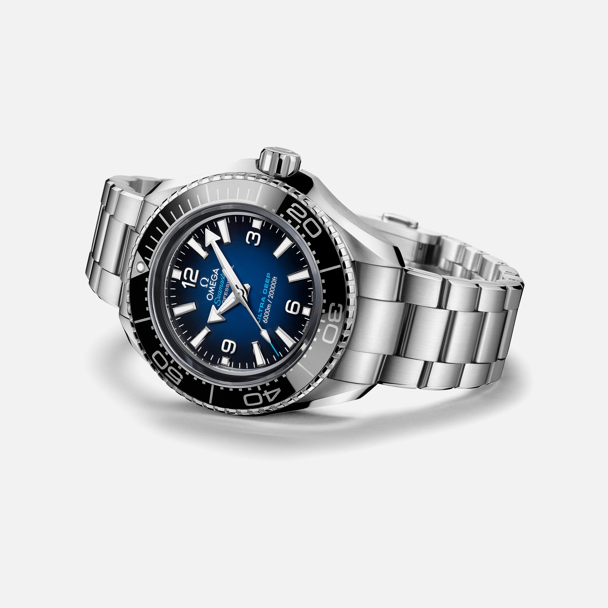 Seamaster Planet Ocean Ultra Deep Professional 6000M Co-Axial Master Chronometer 45.5mm Blue Dial On Bracelet(1:1 replica)