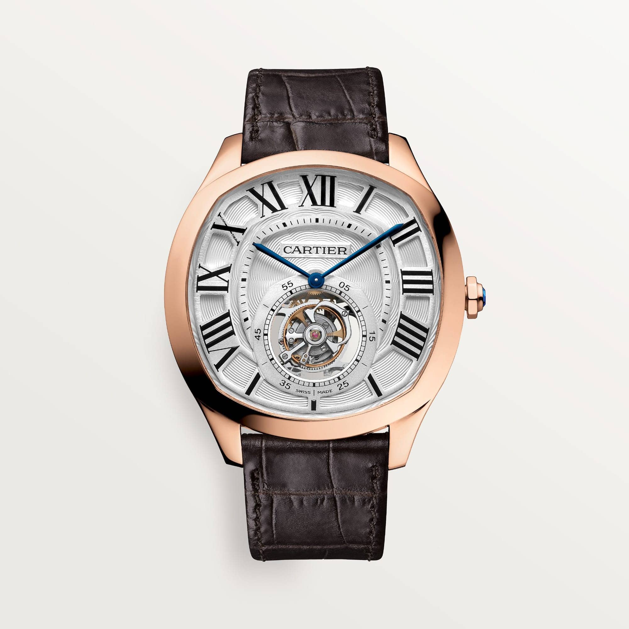 fake cartier watch Drive de Cartier Flying Tourbillon watch 47 mm Manufacture manual winding mechanical movement(1:1 replica)