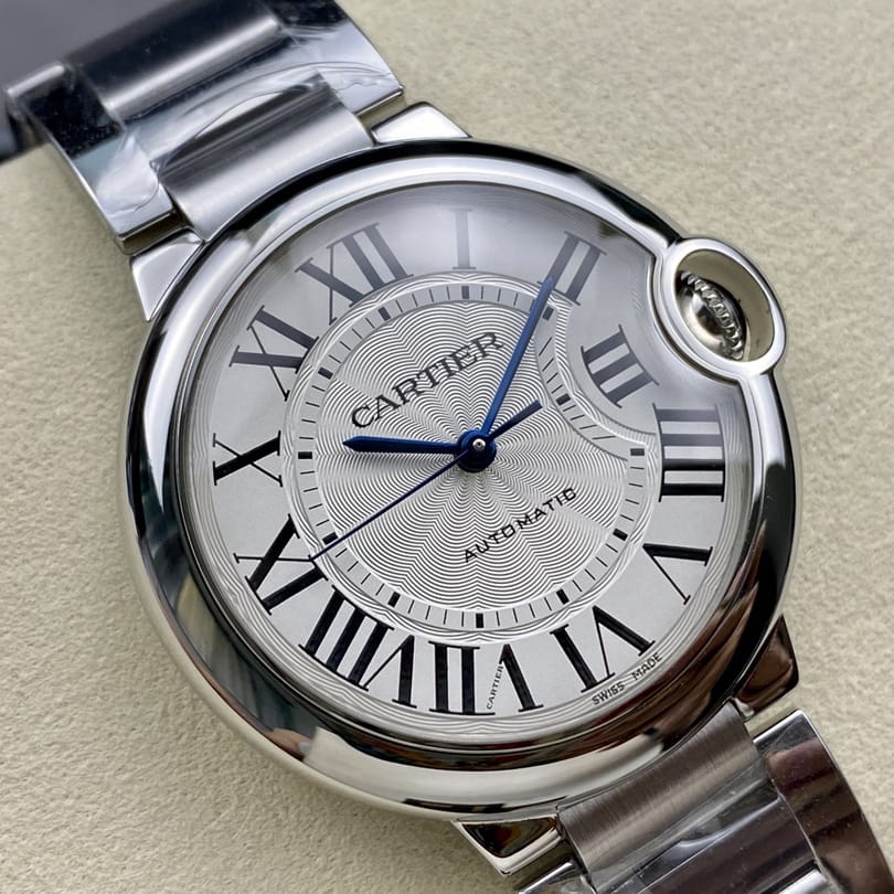 Fake Cartier Watch Ballon Bleu de Cartier Steel 36mm Silver Dial WSBB0048 mechanical movement 3KF(1:1 replica)